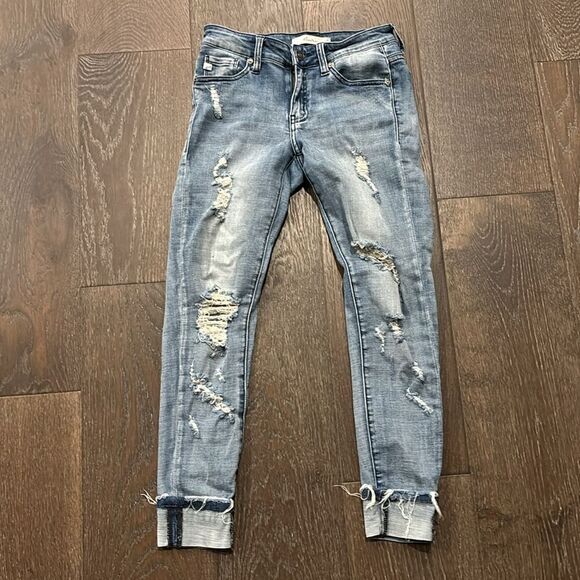 Kancan distressed stretch denim size 24 / 1 - Picture 5 of 8